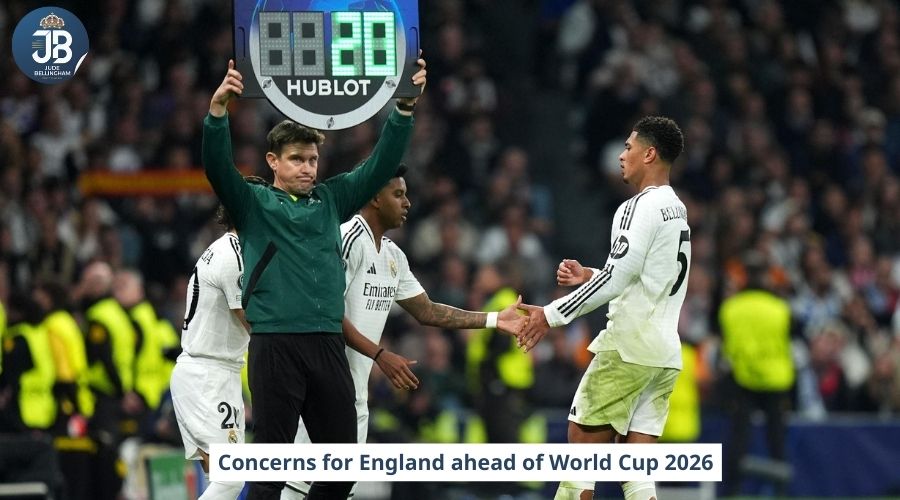 Jude Bellingham injured: Out for a month with hamstring injury, major blow for Real Madrid Concerns for England over Jude Bellingham ahead of World Cup 2026